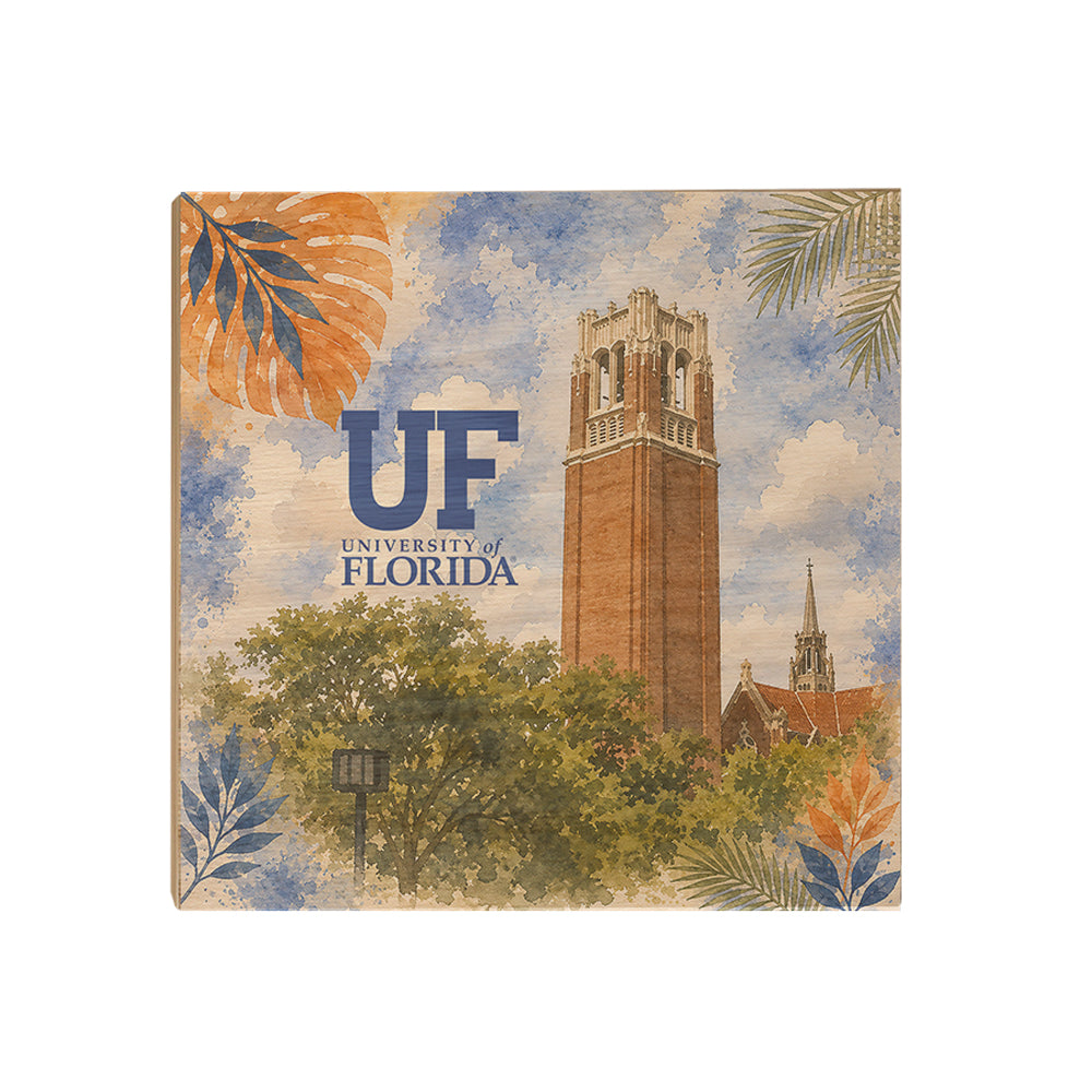 Florida Gators - Tropical Century Tower UF - College Wall Art #Canvas