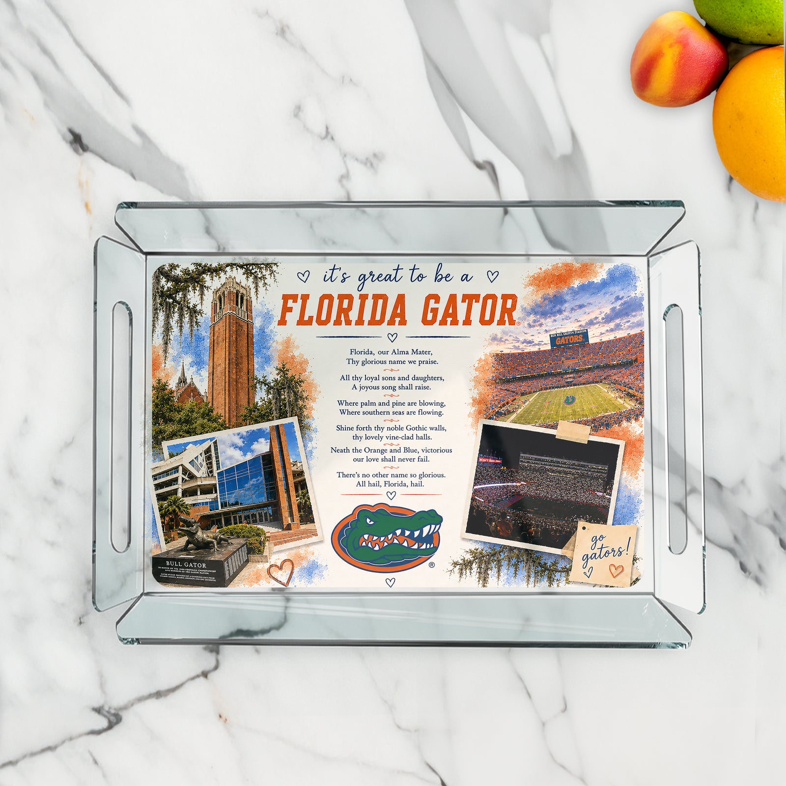Florida Gators - It's Great to be a Florida Gator Alma Mater Decorative Serving Tray