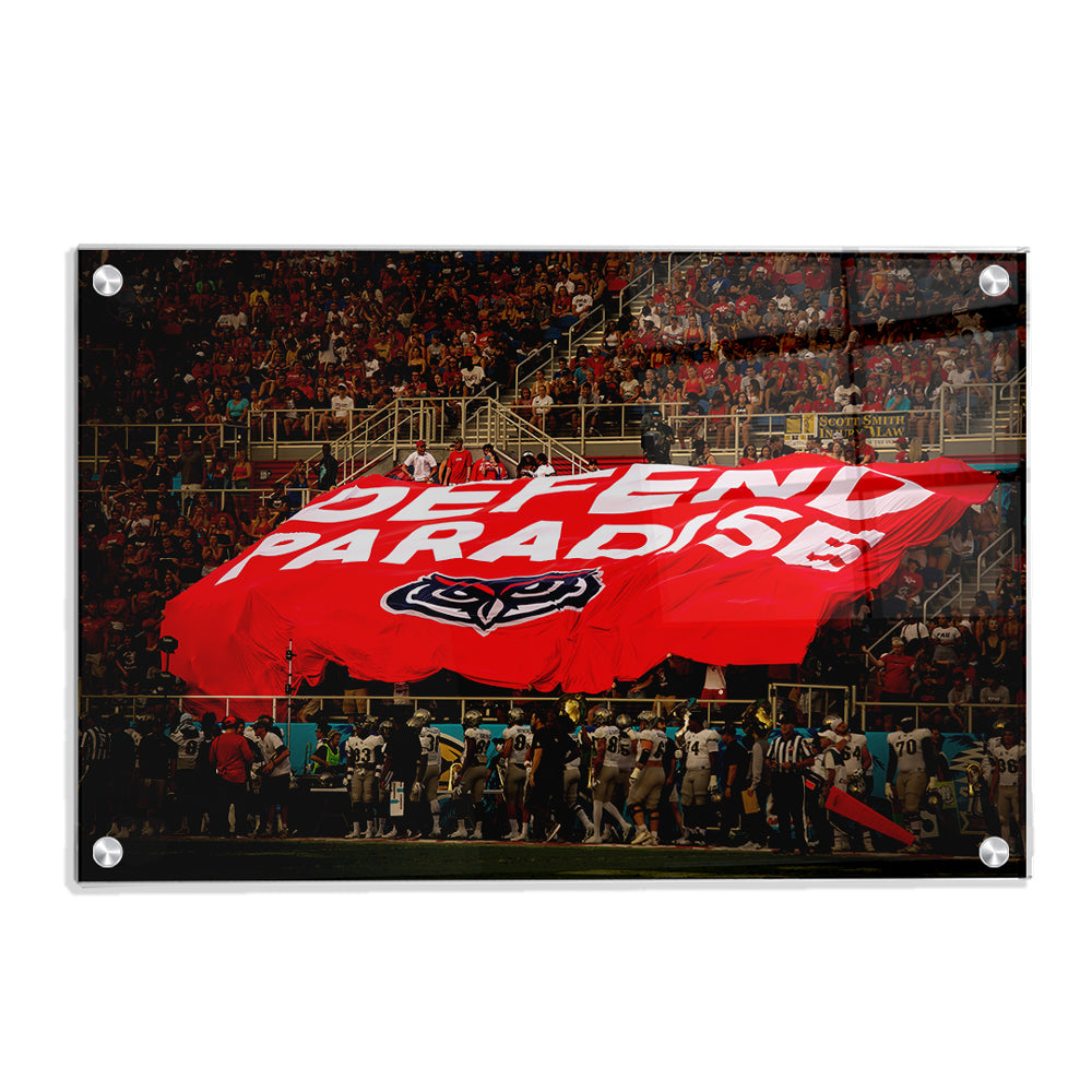 Florida Atlantic Owls - Defend Paradise - College Wall Art #Canvas