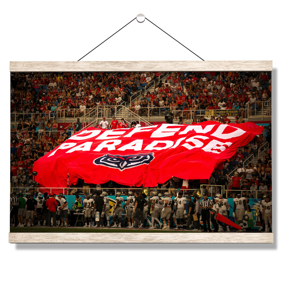 Florida Atlantic Owls - Defend Paradise - College Wall Art #Canvas