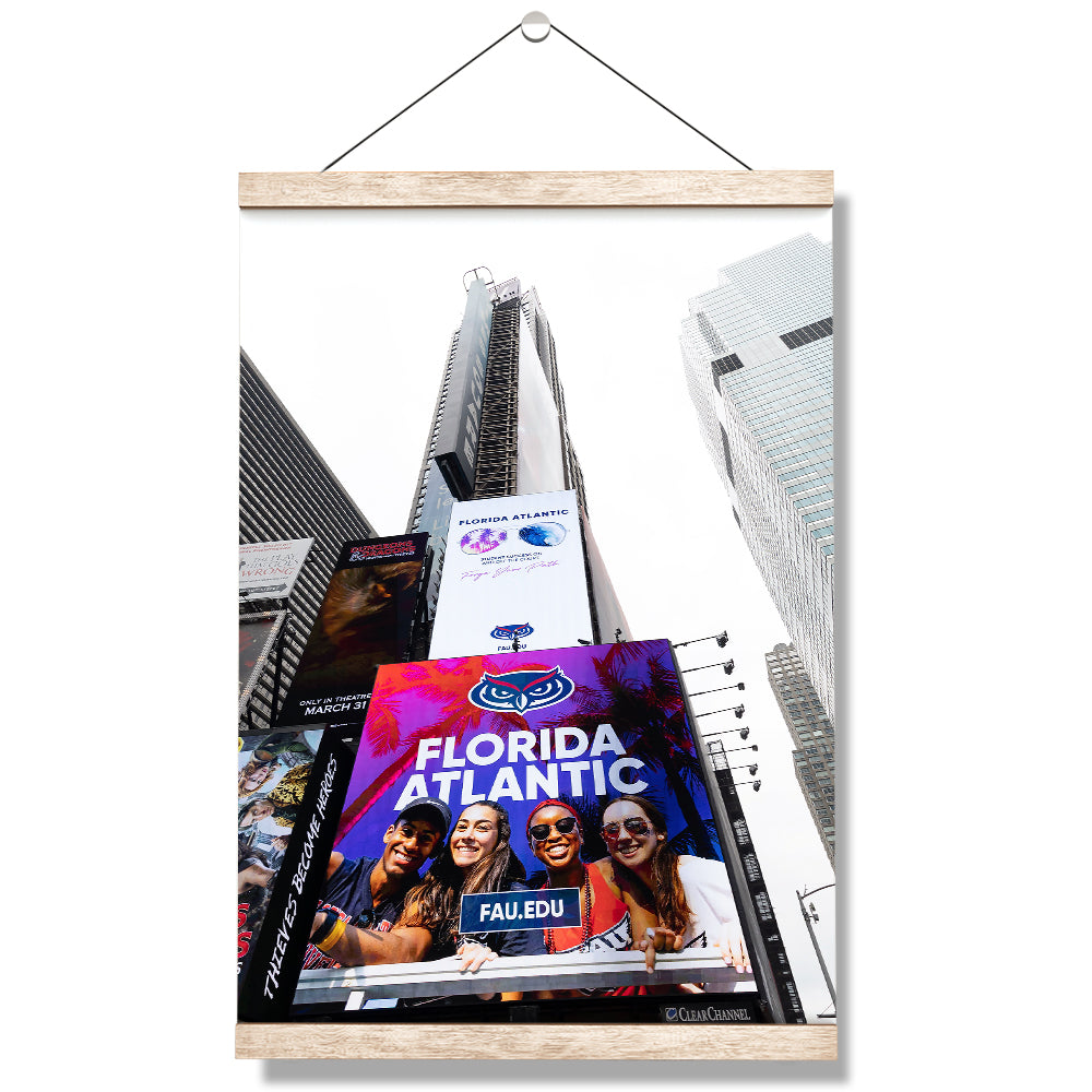 Florida Atlantic Owls - Florida Atlantic on Broadway - College Wall Art #Canvas