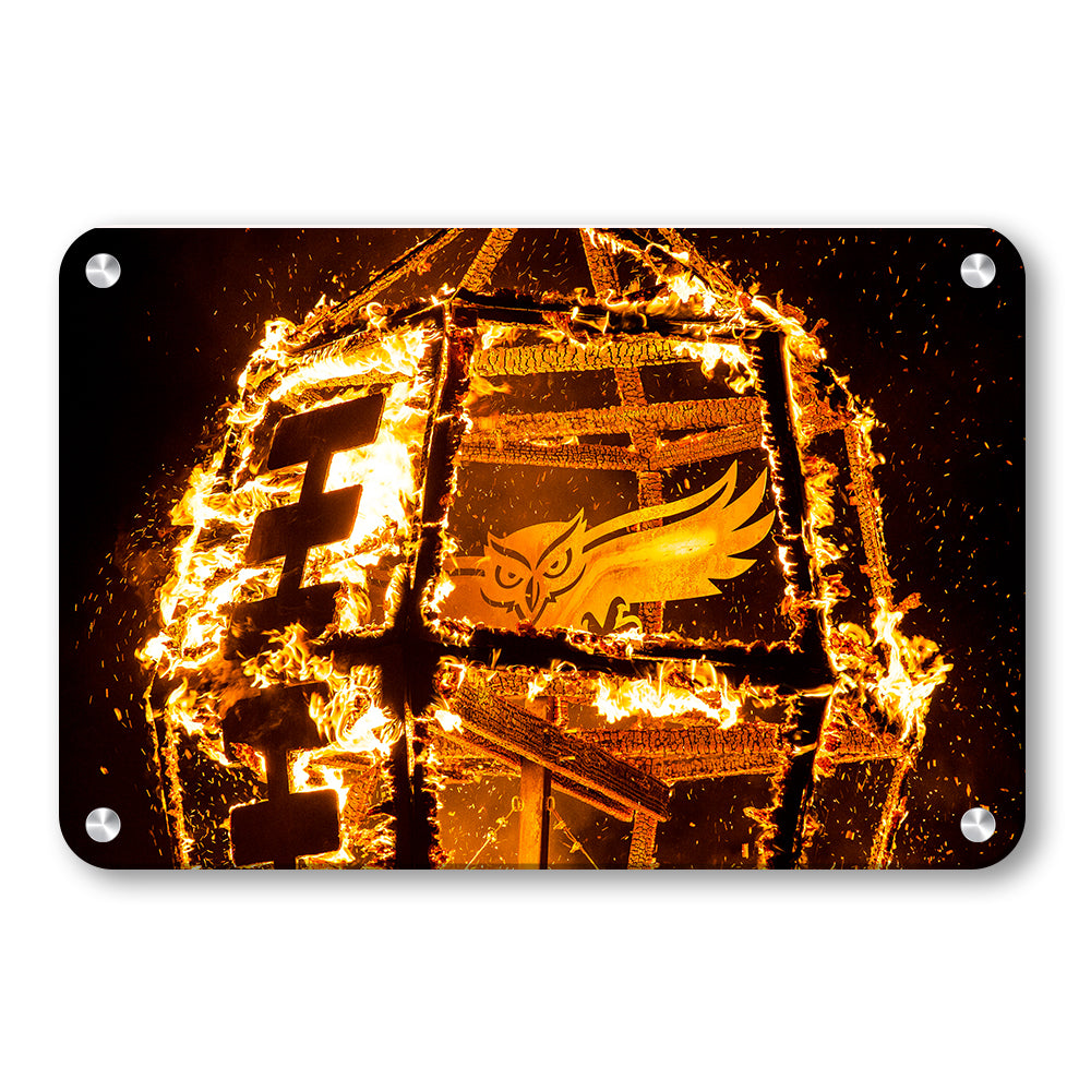 Florida Atlantic Owls - Owls Bonfire - College Wall Art #Canvas