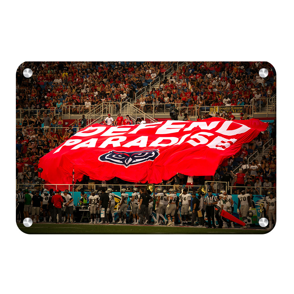 Florida Atlantic Owls - Defend Paradise - College Wall Art #Canvas