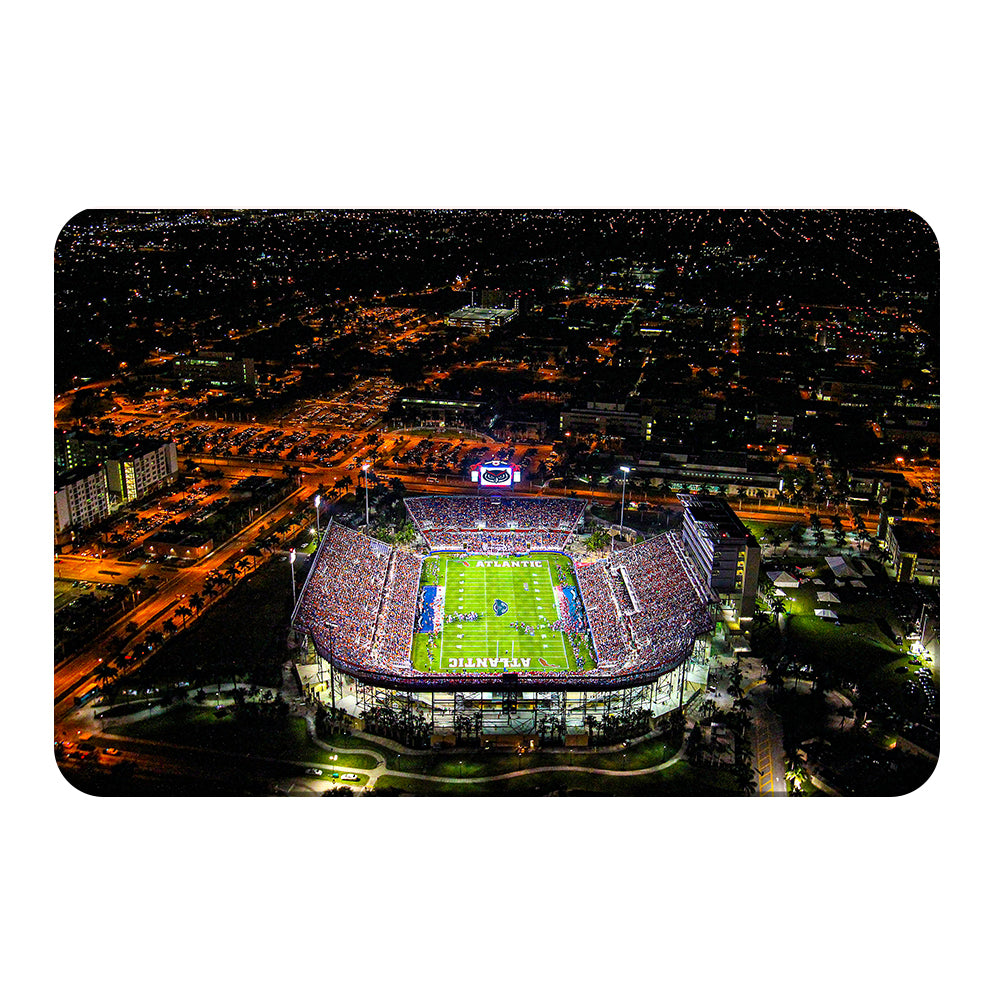 Florida Atlantic Owls - FAU Stadium Aerial - College Wall Art #Canvas