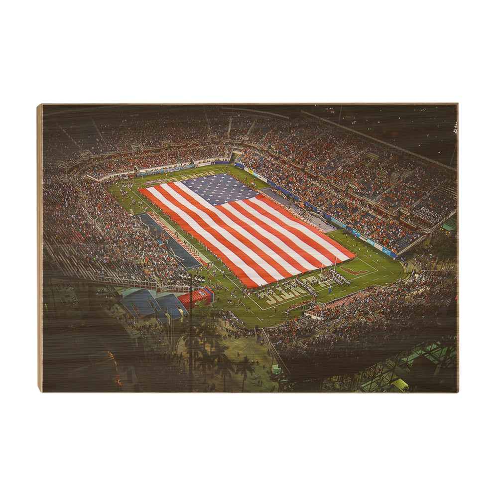 Florida Atlantic Owls - Stars and Stripes - College Wall Art #Canvas