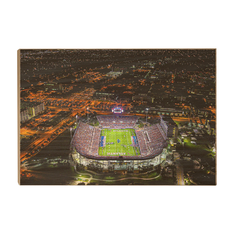Florida Atlantic Owls - FAU Stadium Aerial - College Wall Art #Canvas