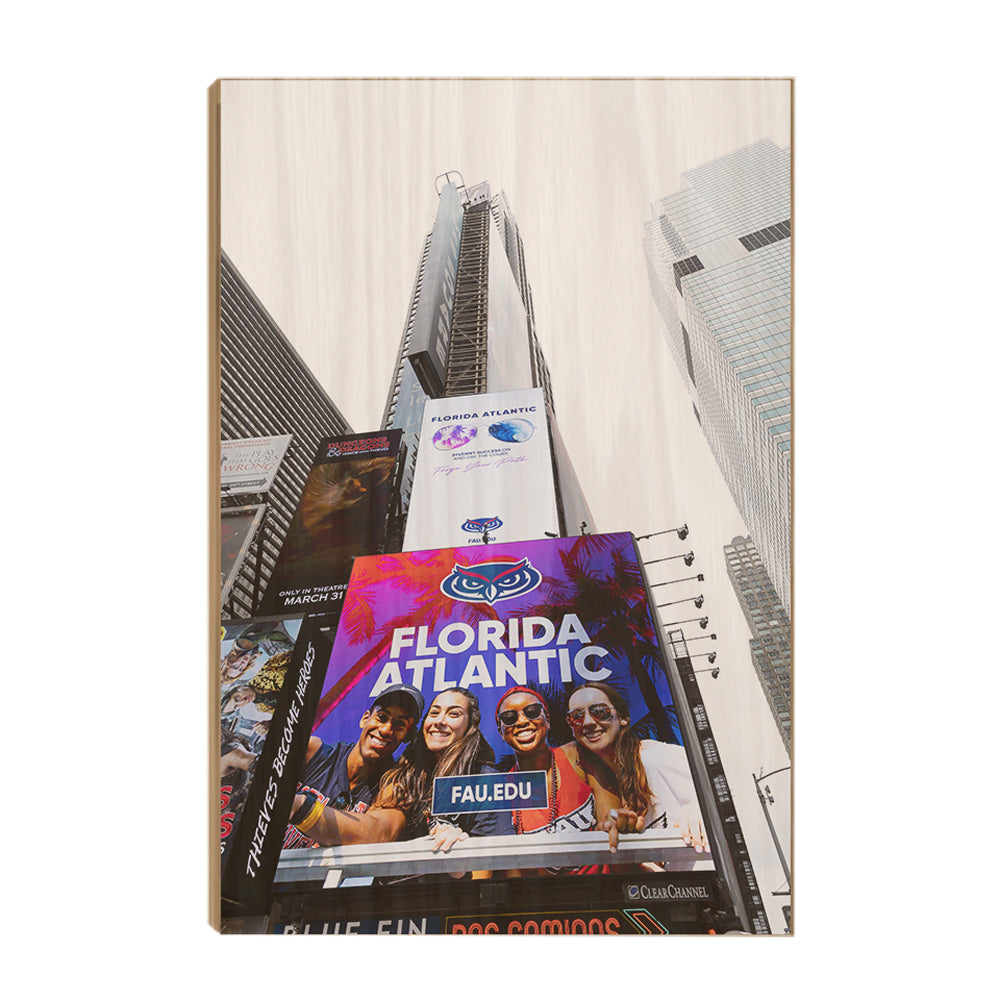 Florida Atlantic Owls - Florida Atlantic on Broadway - College Wall Art #Canvas