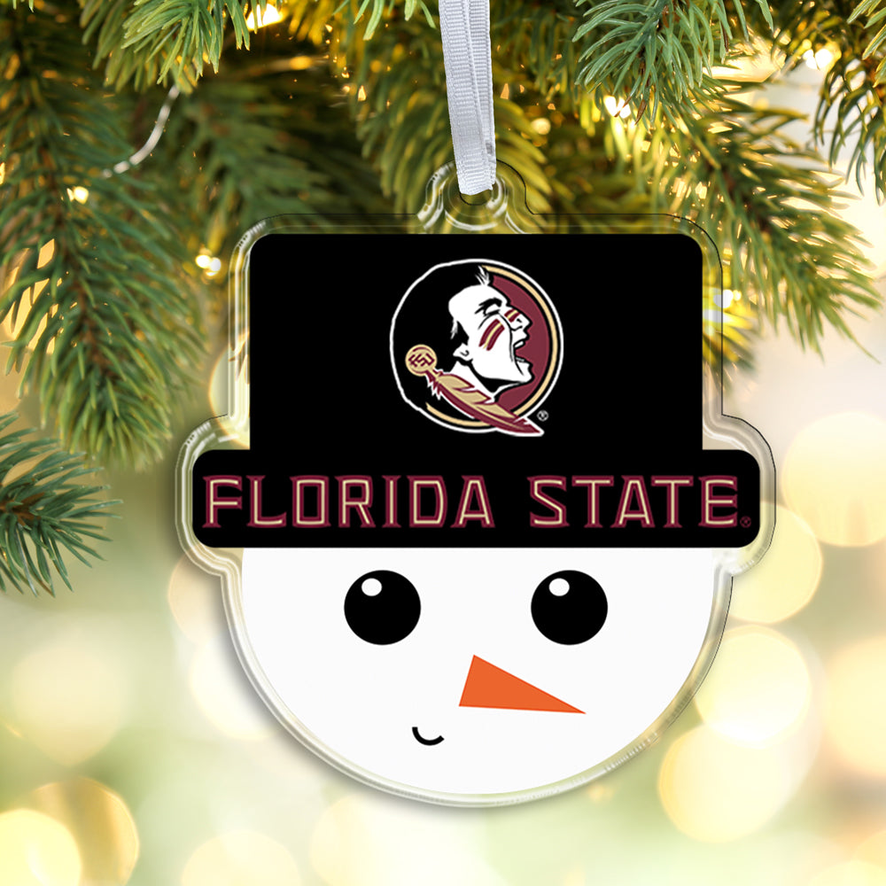 Florida State Seminoles - FSU Snowman Head Double-Sided Ornament