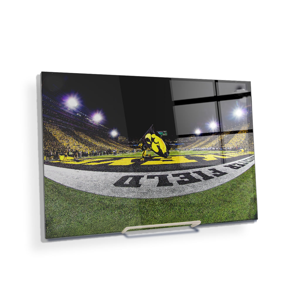 Iowa Hawkeyes - Herky in the End Zone - College Wall Art #Canvas
