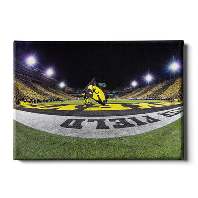 Iowa Hawkeyes - Herky in the End Zone - College Wall Art #Canvas