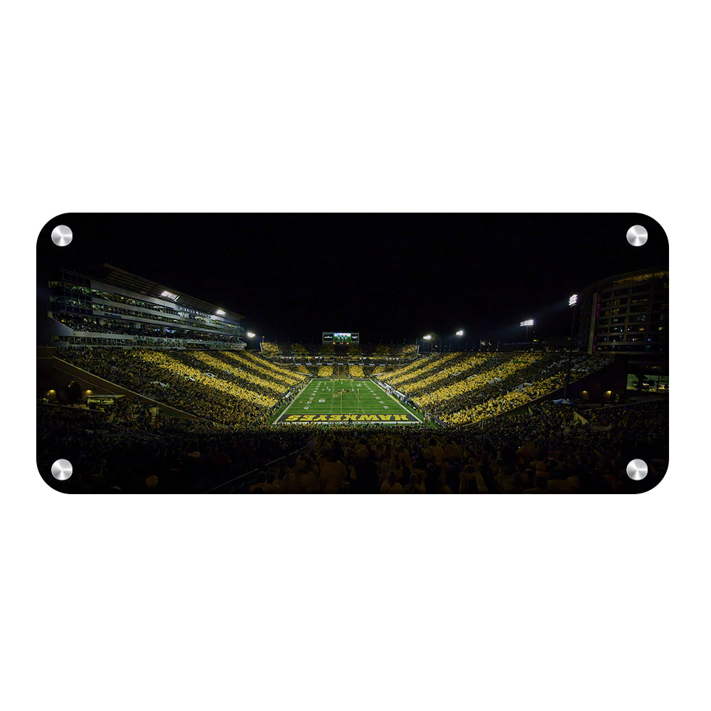 Iowa Hawkeyes - Hawkeyes Stripe Out Panoramic - College Wall Art #Canvas