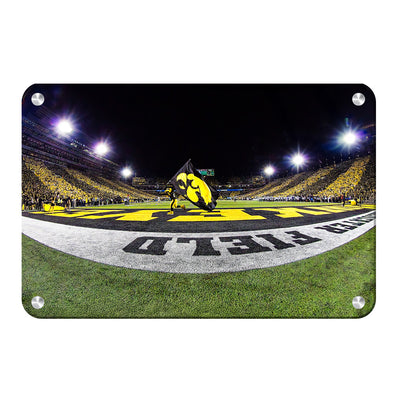 Iowa Hawkeyes - Herky in the End Zone - College Wall Art #Metal