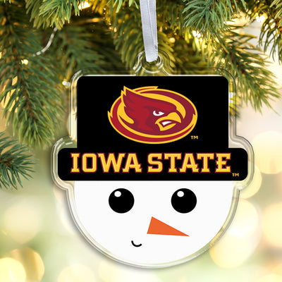Iowa State Cyclones - Iowa State Snowman Head Double-Sided Ornament