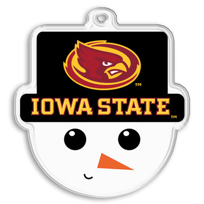 Iowa State Cyclones - Iowa State Snowman Head Double-Sided Ornament