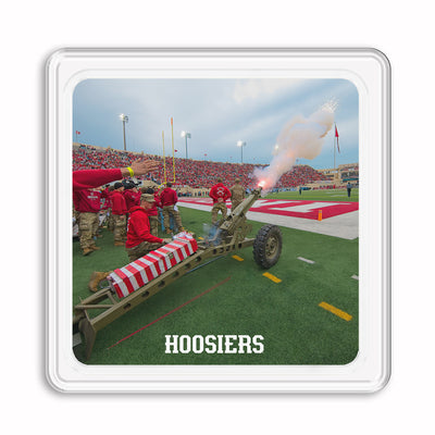 Indiana Hoosiers - Fire the Cannon Acrylic Drink Coaster