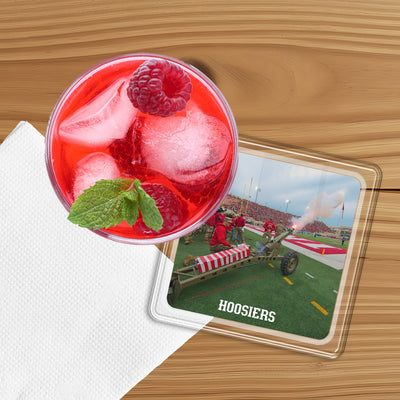 Indiana Hoosiers - Fire the Cannon Acrylic Drink Coaster