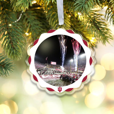 Indiana Hoosiers - Snowy Hoosier Entrance Ornament & Bag Tag