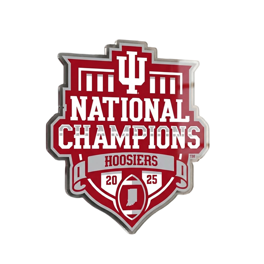 Indiana Hoosiers - Indiana Hoosiers National Champions Logo Single Layer Acrylic Dimensional Wall Art