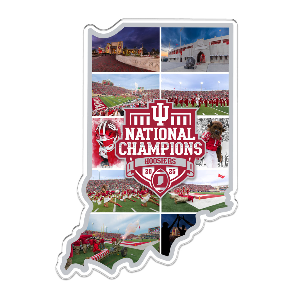Indiana Hoosiers - Indiana Football National Champions Undefeated Season Single Layer Acrylic Dimensional Wall Art