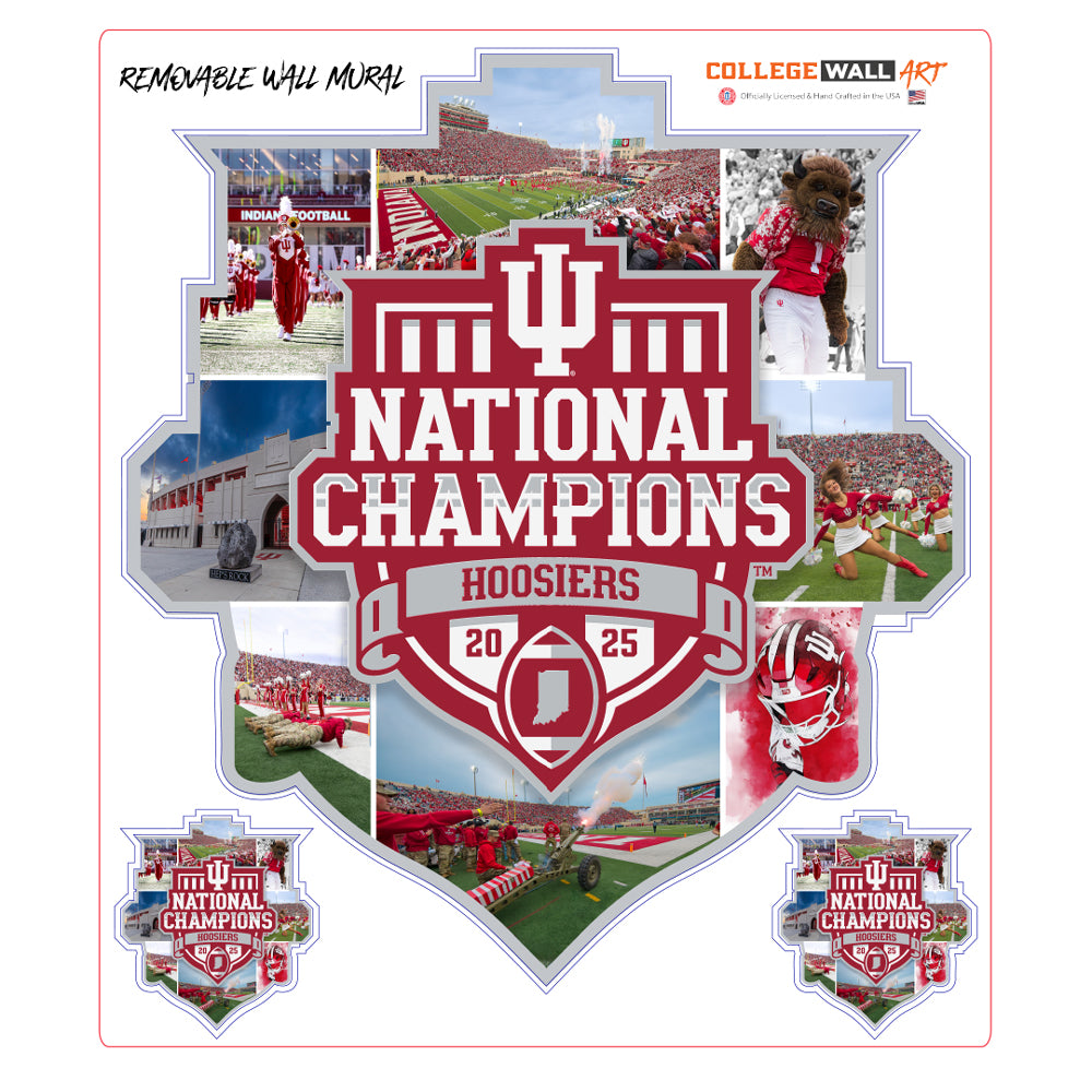 Indiana Hoosiers - Indiana Football National Champions Collage Dimensional Wall Mural