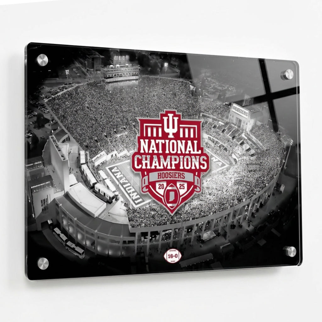 Indiana Hoosiers - Hoosiers National Champions 16-0 Acrylic Wall Art