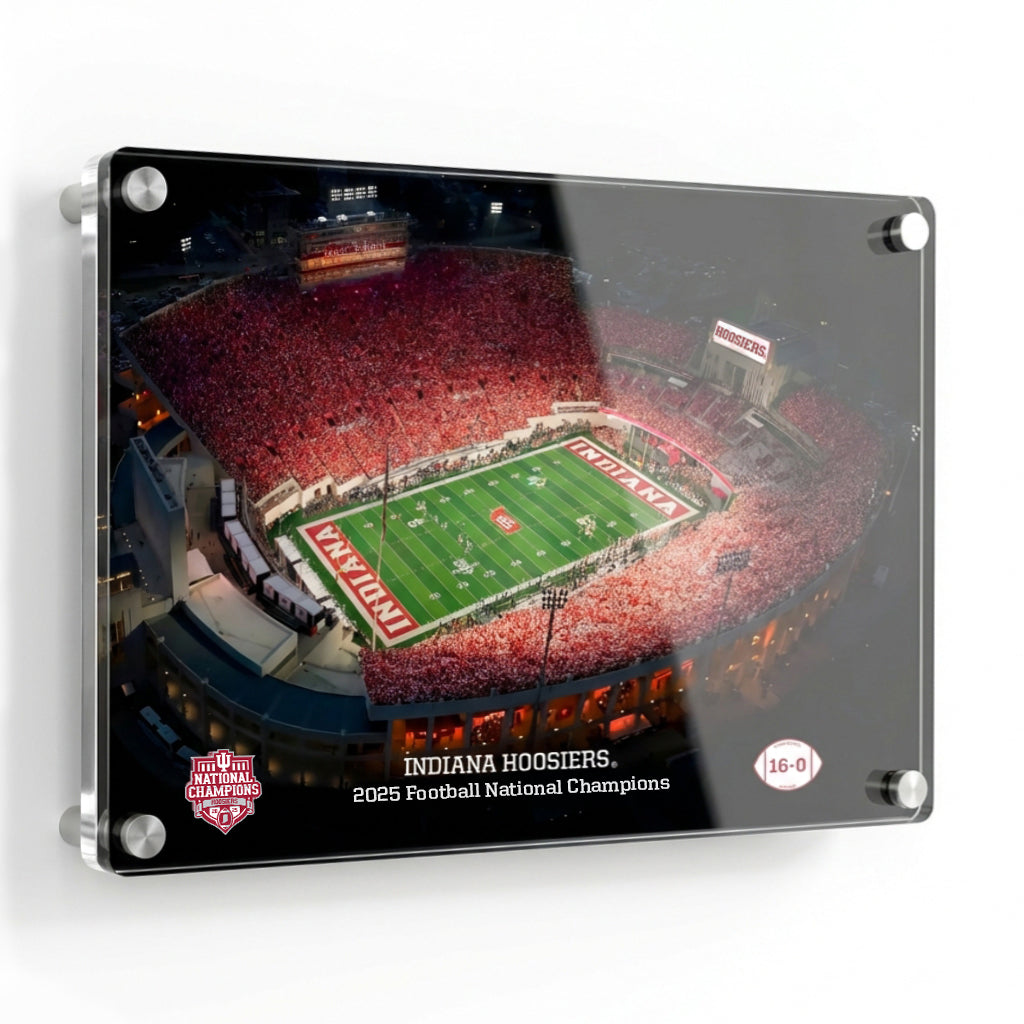Indiana Hoosiers - Indiana Hoosiers 2025 Football National Champions Memorial Stadium Acrylic Wall Art - College Wall Art #Acrylic