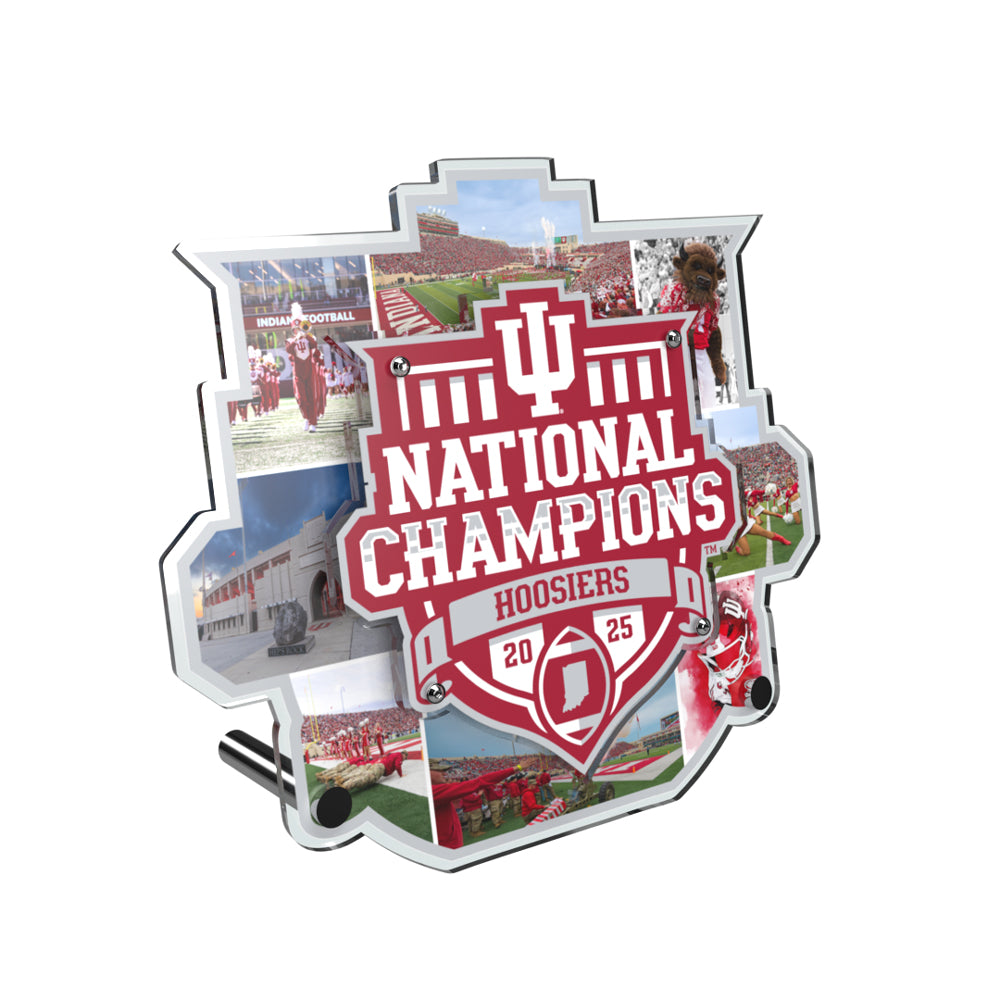 Indiana Hoosiers - Indiana Hoosiers National Championship Two Layer Dimensional Acrylic Desktop Mini Art (Copy)