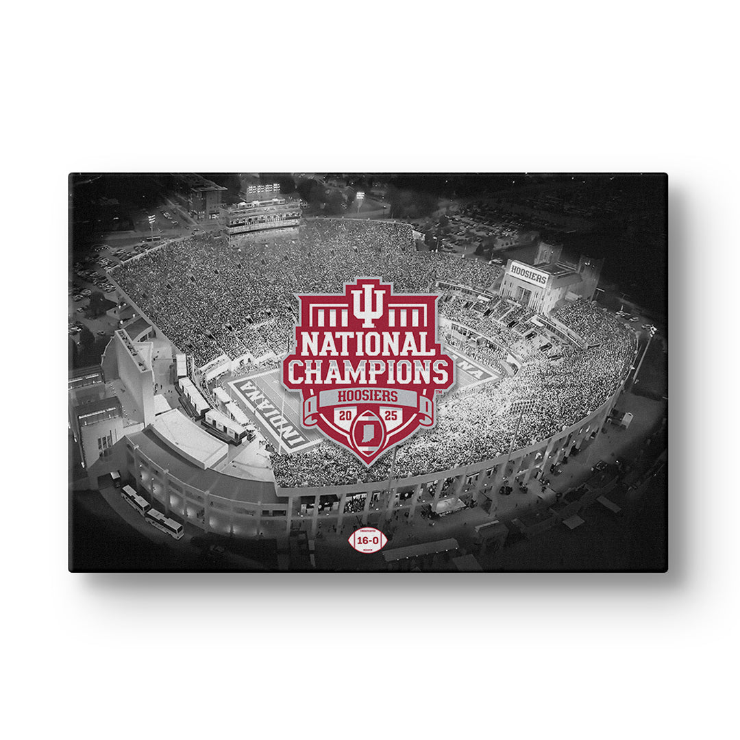 Indiana Hoosiers - Hoosiers National Champions 16-0 Gallery Wrap Canvas