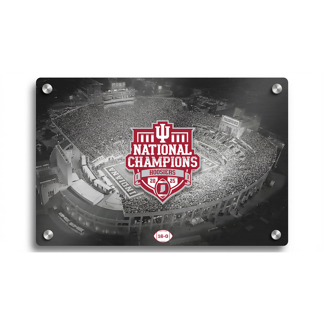 Indiana Hoosiers - Hoosiers National Champions 16-0 Metal Wall Art