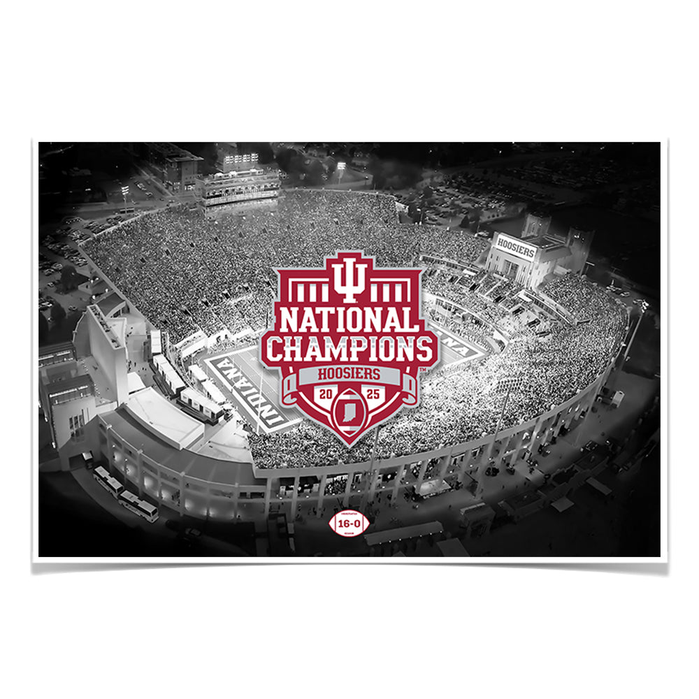Indiana Hoosiers - Hoosiers National Champions 16-0 Poster - College Wall Art #Poster