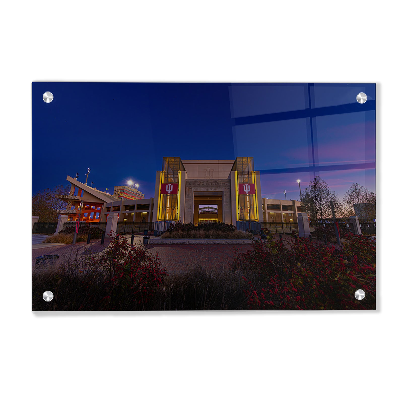 Indiana Hoosiers - Sunrise over Indiana's Memorial Stadium - College Wall Art #Canvas