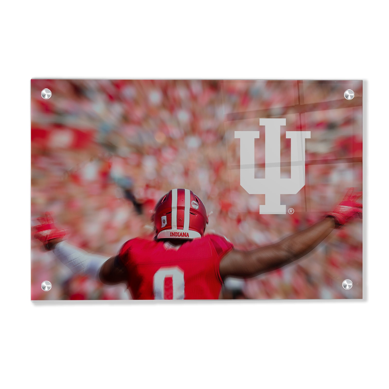 Indiana Hoosiers - Indiana Football Motion with IU Mark - College Wall Art #Canvas