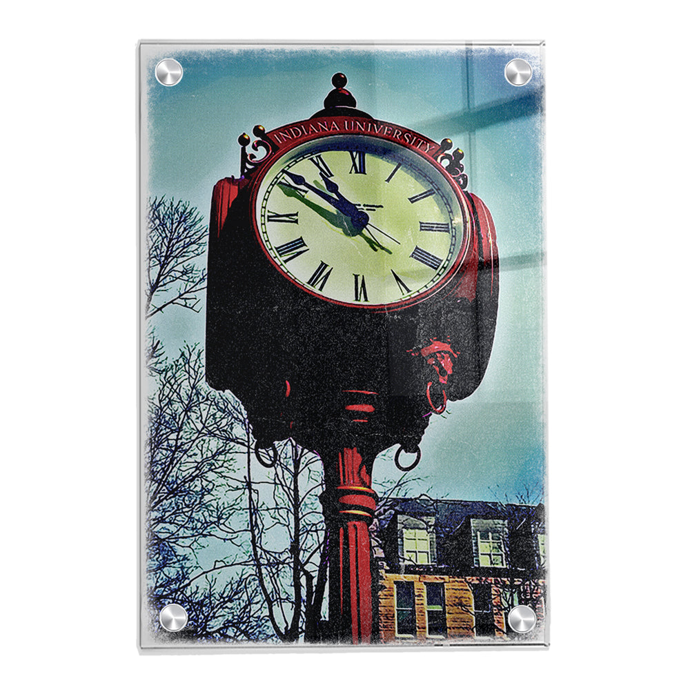 Indiana Hoosiers - IU Clock Art - College Wall Art #Canvas