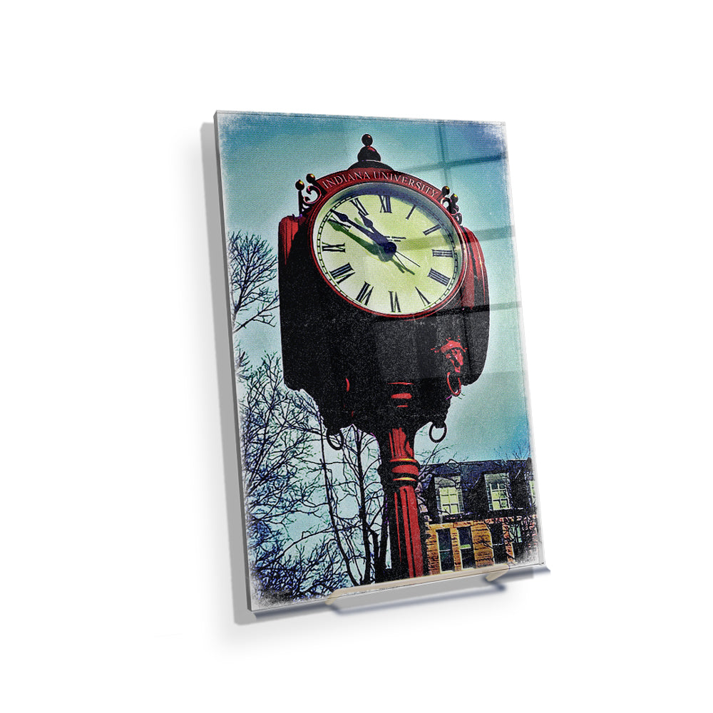 Indiana Hoosiers - IU Clock Art - College Wall Art #Canvas