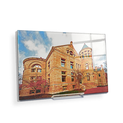 Indiana Hoosiers - Maxwell Hall Watercolor - College Wall Art #Acrylic Mini