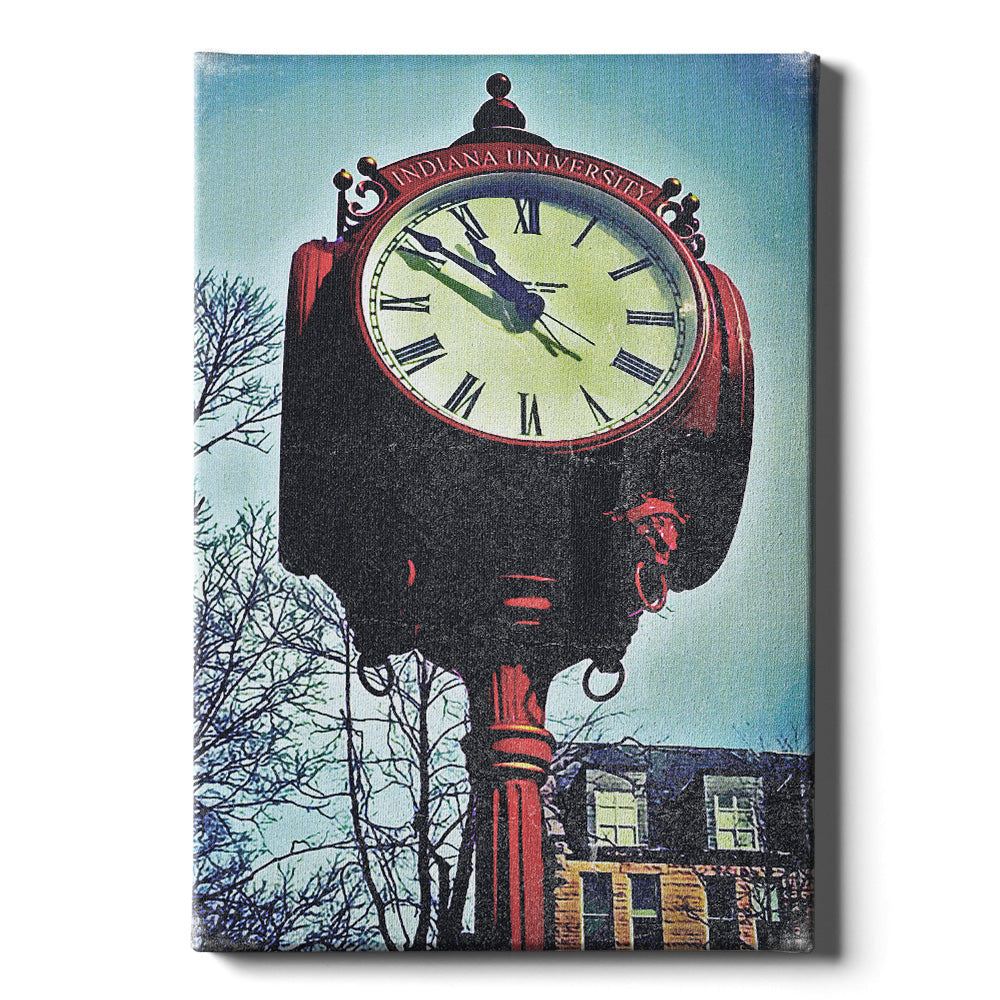 Indiana Hoosiers - IU Clock Art - College Wall Art #Canvas