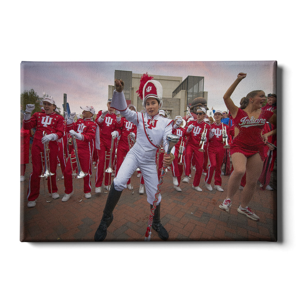 Indiana Hoosiers - IU Marching Hundred Sunrise - College Wall Art #Canvas