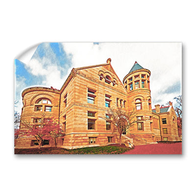 Indiana Hoosiers - Maxwell Hall Watercolor - College Wall Art #Decal