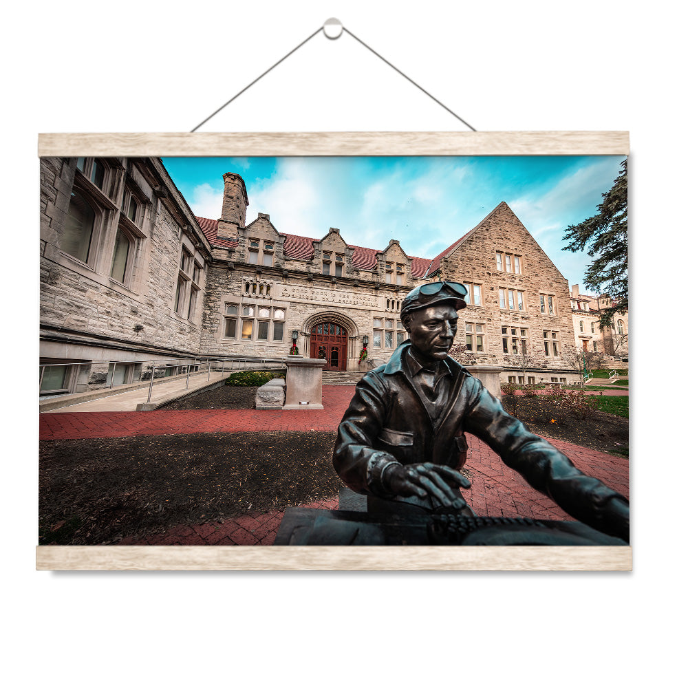 Indiana Hoosiers - A Good Book is the Precious Life-blood of a Master-Spirit - College Wall Art #Canvas