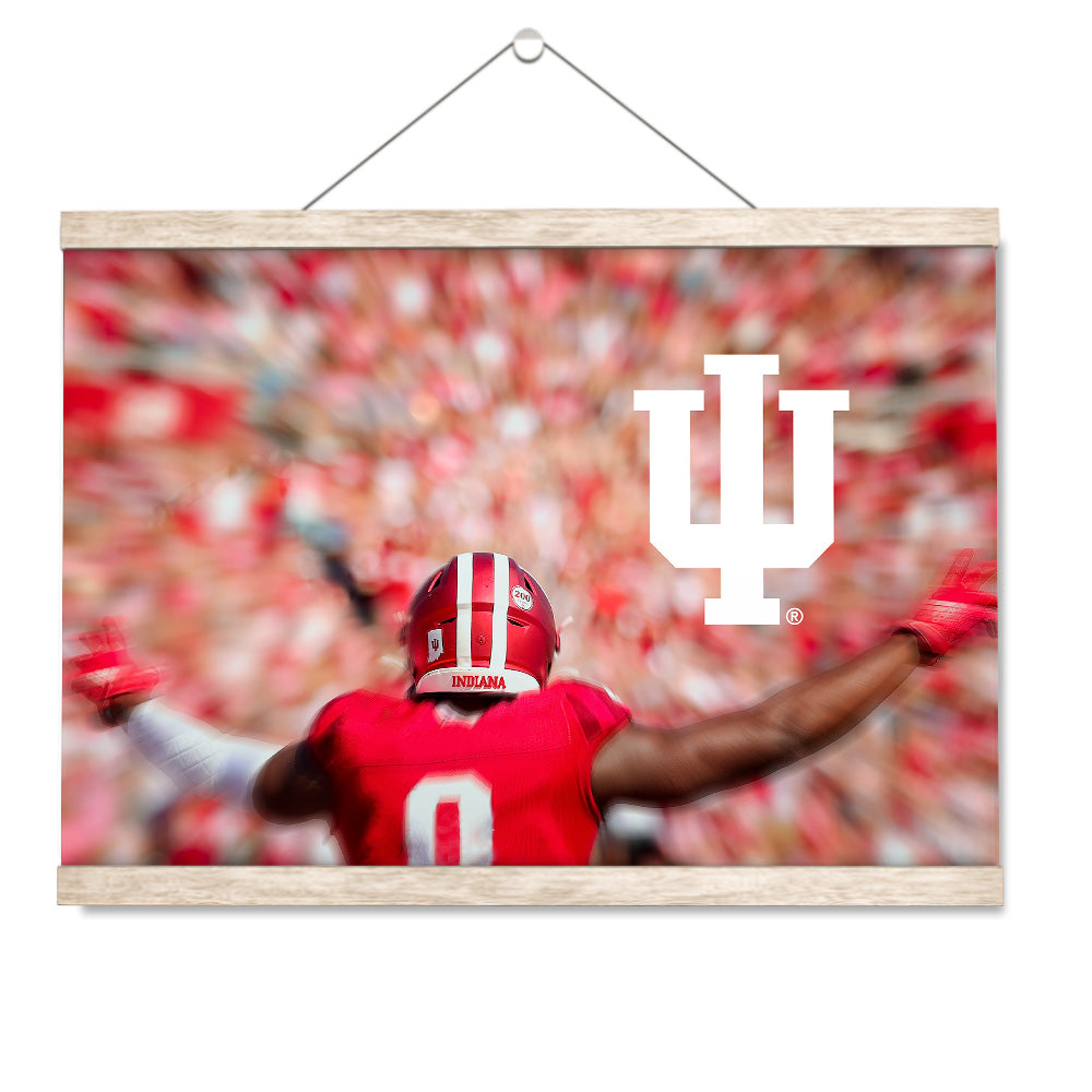 Indiana Hoosiers - Indiana Football Motion with IU Mark - College Wall Art #Canvas