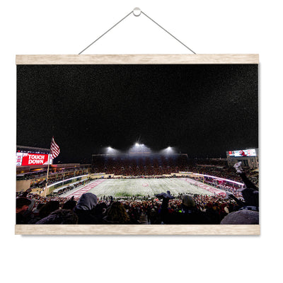 Indiana Hoosiers - Touchdown in the Snow - College Wall Art #Hanging Canvas