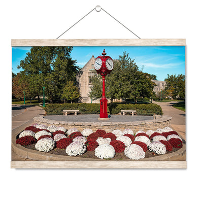 Indiana Hoosiers - IU Clock - College Wall Art #Hanging Canvas