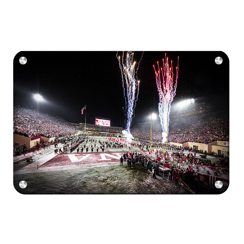 Indiana Hoosiers - Snowy Hoosier Entrance - College Wall Art #Canvas