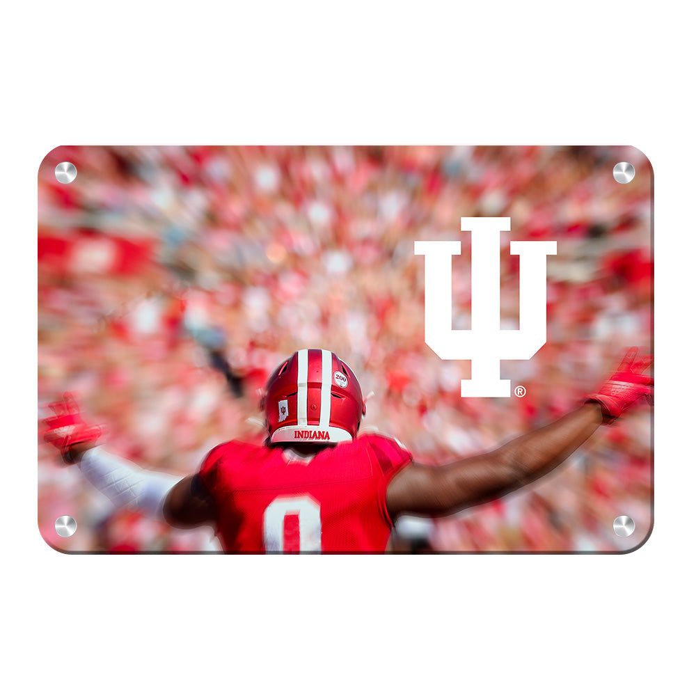 Indiana Hoosiers - Indiana Football Motion with IU Mark - College Wall Art #Canvas