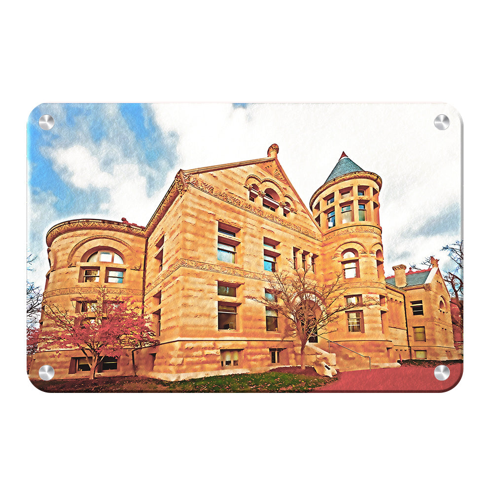 Indiana Hoosiers - Maxwell Hall Watercolor - College Wall Art #Canvas
