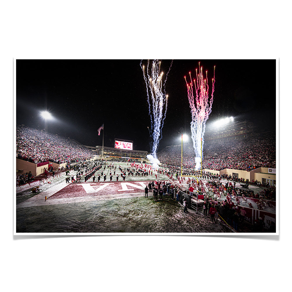 Indiana Hoosiers - Snowy Hoosier Entrance - College Wall Art #Canvas