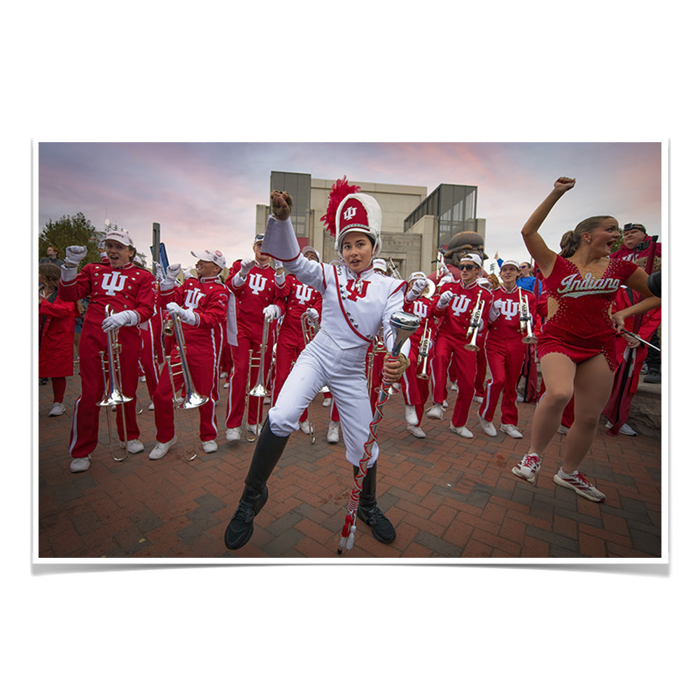 Indiana Hoosiers - IU Marching Hundred Sunrise - College Wall Art #Canvas