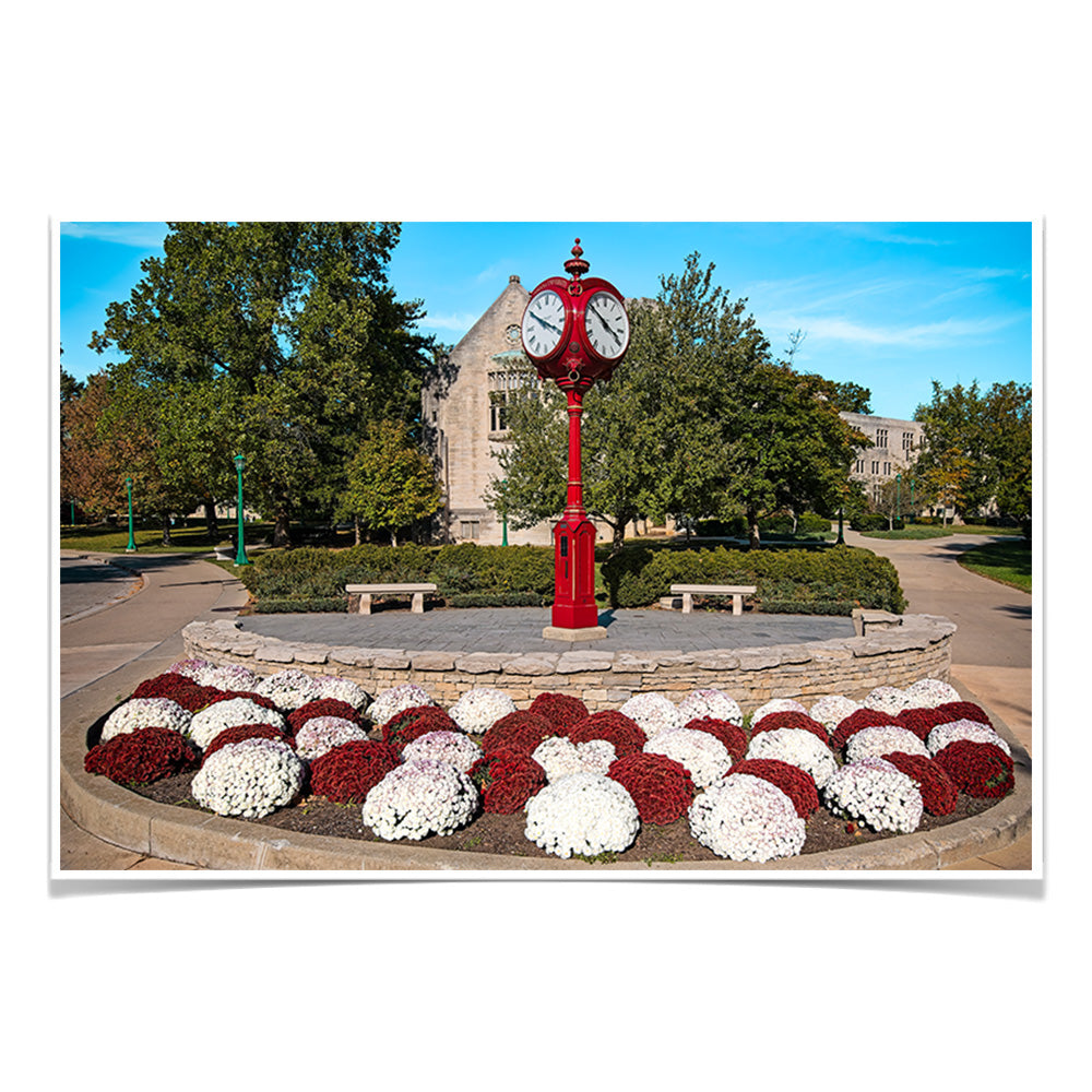 Indiana Hoosiers - IU Clock - College Wall Art #Canvas