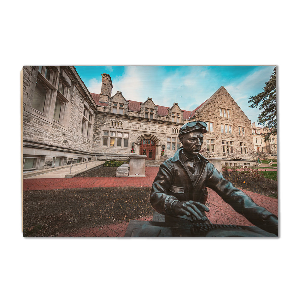 Indiana Hoosiers - A Good Book is the Precious Life-blood of a Master-Spirit - College Wall Art #Canvas