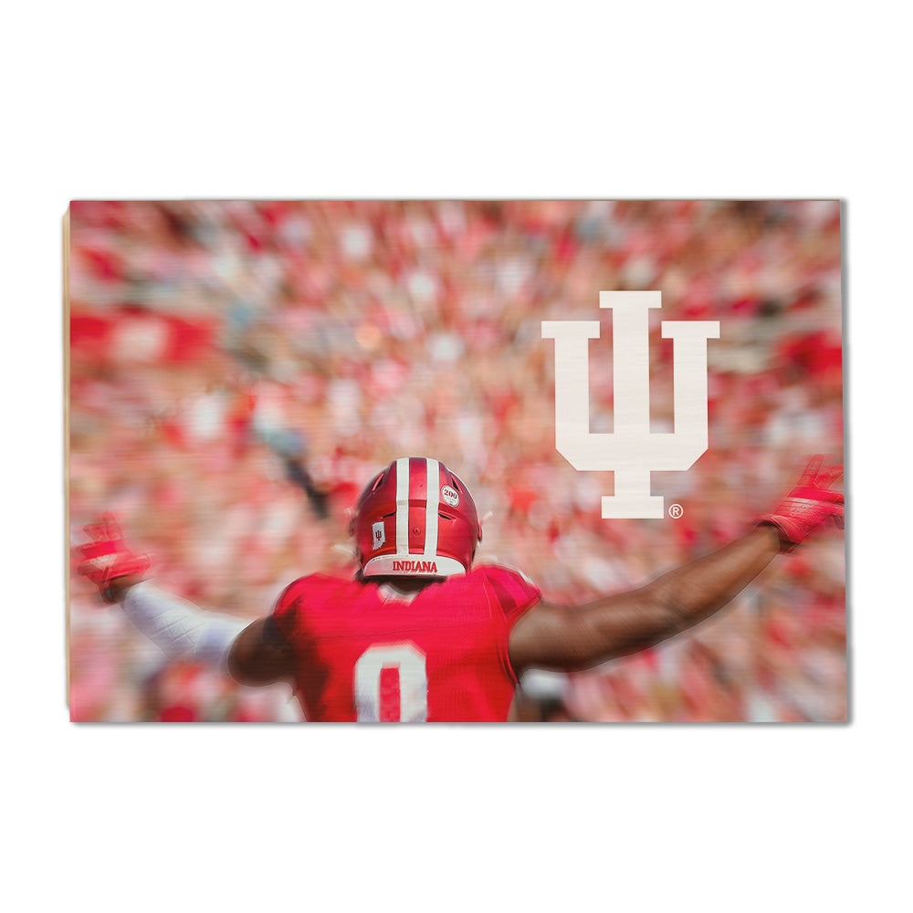 Indiana Hoosiers - Indiana Football Motion with IU Mark - College Wall Art #Canvas